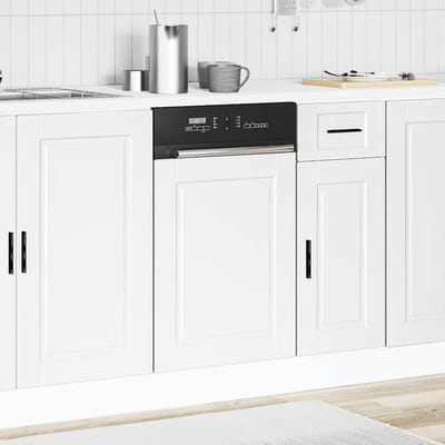 vidaXL - Vaatwaspaneel - Porto - 45x1,5x57 - cm - bewerkt - hout - wit
