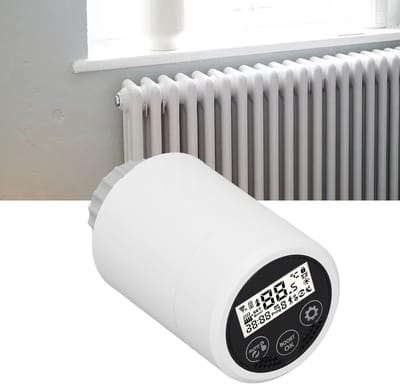 Thermostaat Radiatorventiel - Intelligente Thermostaat - Temperatuur Regelen - App Bediening - M30 x 15 mm - Wit