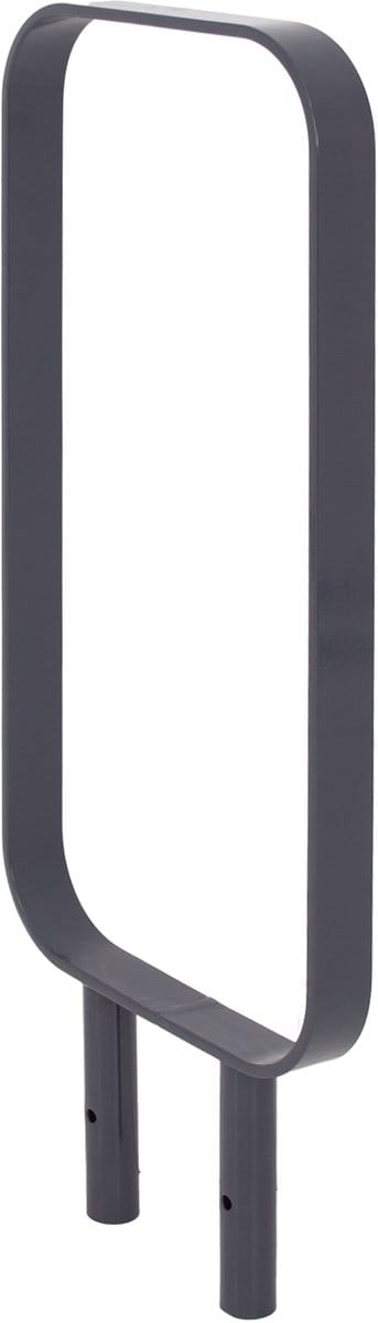 Fietsenrek 115x45 cm plat staal 12 mm met poedercoating voor plaatsing in beton in antraciet type O