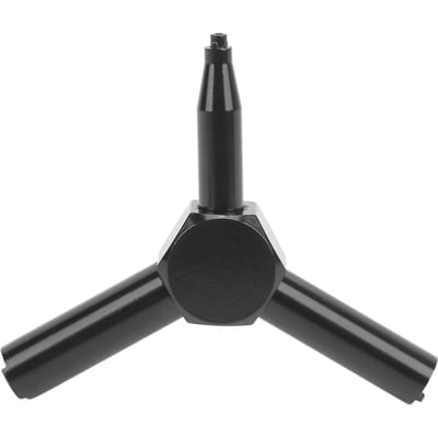 Clé Angulaire Triangulaire Universelle Clé Multifonction pour Soupape d'Admission Outil en Acier Inoxydable pour Outil de Tir noir