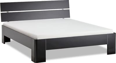 B Bright Fresh 400 Bed met Hoofdbord 120 x 220 cm - Bedframe Zwart - Bedombouw - Instaphoogte: 40cm - Tweepersoonsbedden
