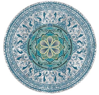 Grote ronde yogamat 4,6'x3,5 mm - Premium extra dik, ultra comfortabel en antislip meditatiemat