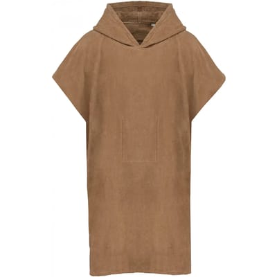 PROACT® Kinderponcho met capuchon van badstof PA582 - Camel - 6/10 years (6/10 ans)