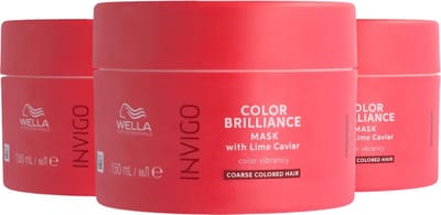 Wella Invigo Color Brilliance Mask Gekleurd & Dik Haar 150ml - 3 Stuks - Voordeelverpakking