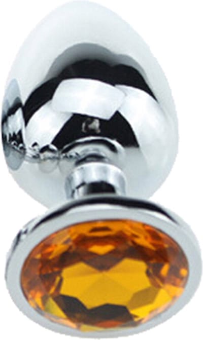 Buttplug - Butt plug - Anaal - Erotiek - Diamant - Oranje - Buttbling - 28MM - Metaal