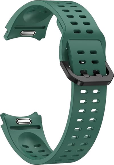 Siliconen bandje - geschikt voor Samsung Galaxy Watch 7 / Watch FE / Watch 6 / Watch 6 Classic - donkergroen