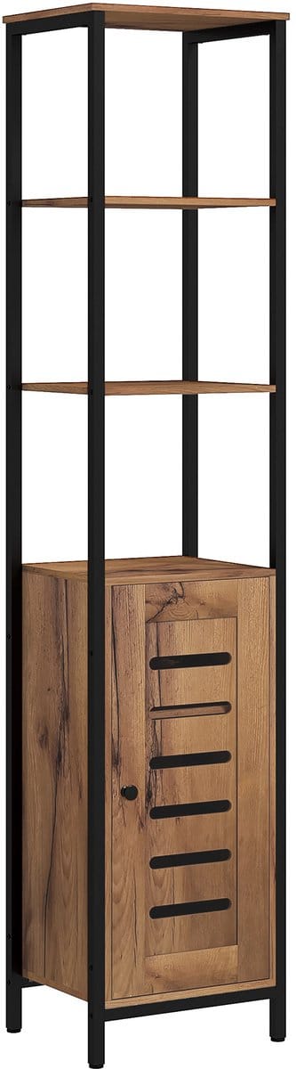 kleankin-Badkamerkast-Panneaux de particules-37x30x167cm-Marron
