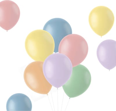 Folat - Ballonnen Powder Pastel Mix Meerkleurig 33 cm - 100 stuks
