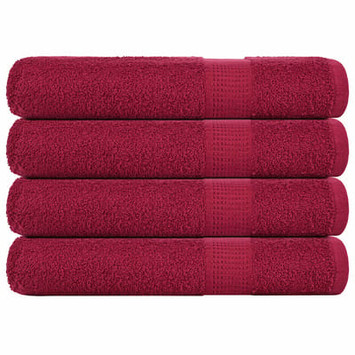 vidaXL - Saunahanddoeken - FROGN - 4 - st - 80x200 - cm - 360 - g/m² - bordeaux