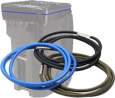 Vuilnisbakbanden - Elastieken Vuilniszakken - Afval Beheren - Extra Grote Elastiek - 55-96 Gallon - Zwart Blauw Olijfgroen