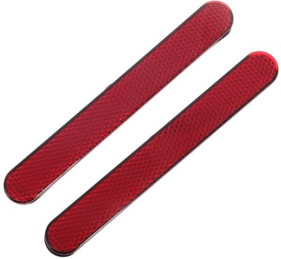 Veiligheidsreflectoren voor Motorfietsen - 2 Stuks, Sluitkap Hard Tas met Reflectoren voor Sportster 1200 en 883, Rood, Verhoog Zichtbaarheid en Veiligheid
