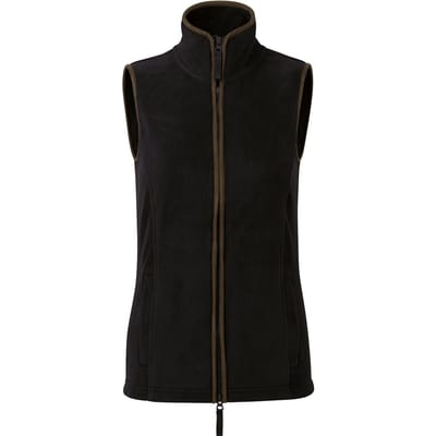Premier Dames/dames Artisan Fleece Gilet (Zwart/Bruin)