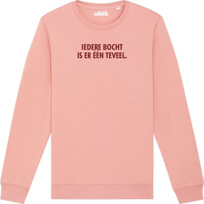 Iedere bocht is er één teveel wintersport sweater canyon pink XXL - soBAD. | Foute apres ski outfit | kleding | verkleedkleren | wintersporttruien | wintersport dames en heren