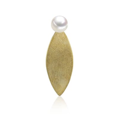 Luna-Pearls - 204.1414 - Hanger - 585/-Wit goud met Zoetwater gekweekte parel en Diamant