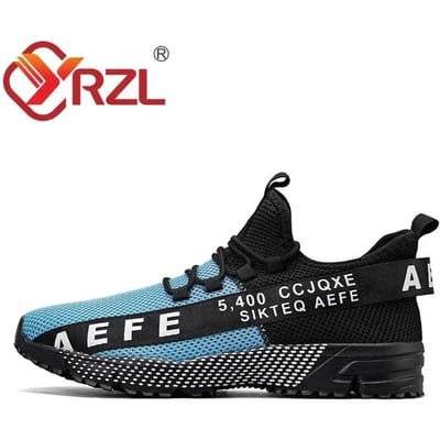 YRZL Heren Lichtgewicht Antislip Hardloopschoenen Ademende Mode Air Mesh Sneakers Comfortabele Casual Sportschoenen voor Heren 40 black