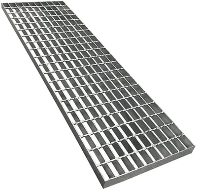 Afvoerrooster Verzinkt Staal - Gootrooster Drainage - Waterafvoer Garages - Antislip Stabiliteit - 1000 x 300 mm - Zilver