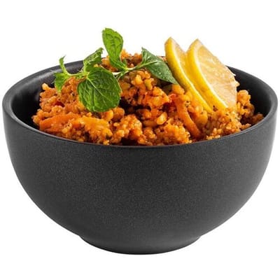 GGM Gastro (6 Stück) Schale - LEVANTE - Edelstahl - 0,32 Liter - Ø 120mm - Schwarz