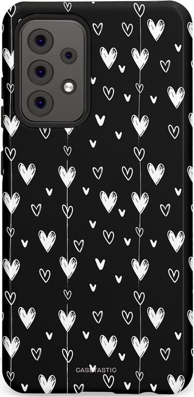 Casetastic Hoesje Geschikt voor Samsung A52 (4G/5G/s) - Stijlvolle Beschermende Duo-layer Case - Hangend Hartje