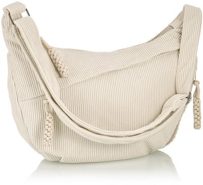 Dailygoods- Crossbody Bag Dames - Corduroy - Verstelbare Schouderband - Halve Maan Vorm - 35 x 25 x 7 cm - Duurzaam Materiaal - Schoudertas