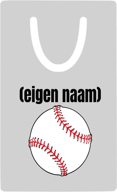 Hacebo® - honkbal met eigen naam metalen boekenlegger - Honkbal - atleten - iemand die houdt van honkbal - verjaardag - cadeau - kado Bladwijzer boekenleggers - 7.6 cm x 5cm