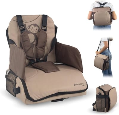 Opvouwbare kinderstoel voor onderweg met opbergruimte | Ideaal voor baby's | Tot 15 kg