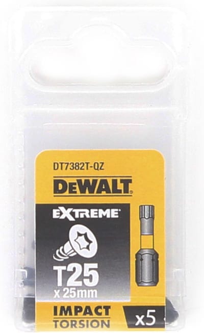 DeWalt EXTREME Impact Torsion - Torx Bit - T25 - 25mm - Uiterst Duurzaam