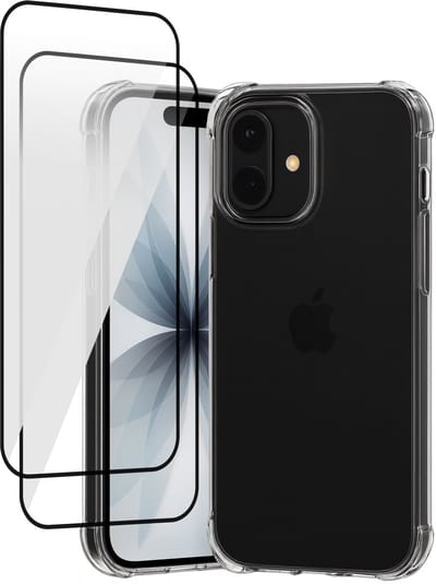 Hoesje geschikt voor iPhone 17 - 2x Screenprotector Volledig Dekkend Glas - Shockproof Transparant