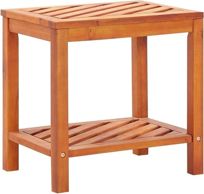 Bijzettafel Hout - Hal Tafel Entree - Decoratie Plaatsen - Massief Acacia Hout - 45x33x45 cm - Bruin