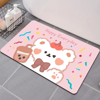 Cartoon Sneldrogend Kussen Absorberend Keuken Vloermat Deurmat Badkamer Antislip Vuilafstotende Mat Toiletdeur Cartoon Tapijt 40x60cm