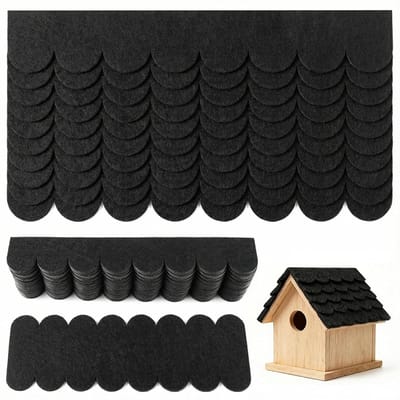 Dakshingles 53 stuks - Vogelhuis dakbedekking - Nestkastjes waterdicht maken - Zelfklevend vilt materiaal - 30x5 en 30x11cm - Zwart