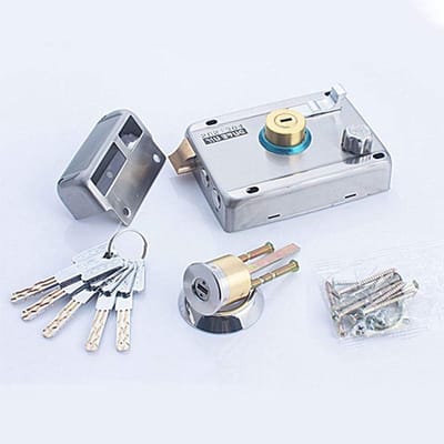 Antidiefstal Deurslot - Veiligheidsslot Dubbel - Deur Beveiligen - Dubbele Cilinder - 30-50mm Deurdikte - Zilver
