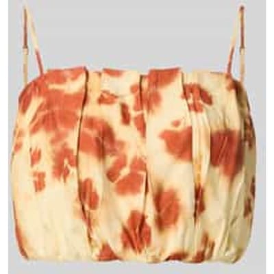 Kort top met draperieën en spaghettibandjes