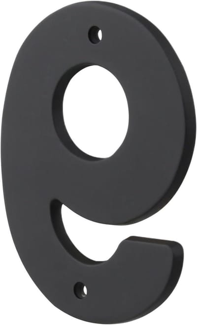1 St 125mm Moderne Huisnummer Outdoor 5 Inch Zwart Zinklegering Appartement Deur Nummers Adres Teken 0-9(9)