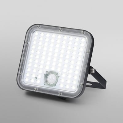 OSRAM LED solar buitenlamp Endura Outdoor zwart met schijnwerper en zonnepaneel, 5 m lange kabel, met afstandsbediening en PIR-bewegingsmelder, 30 W, 4500 lm, 840, 4000 K lichtkleur, EEK A