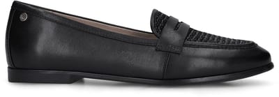 No Stress - Dames - Zwarte leren loafers - Maat 36