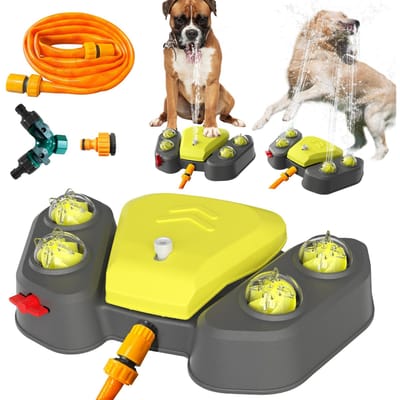 Huisdierproducten Huis Hond Automatische Drinkwater Voedingsmachine Buiten Waterspuit Interactief Hondenspeelgoed 43.7*26.5*10.9cm
