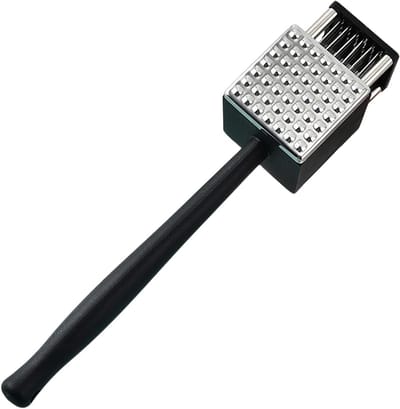 2-in-1 Vleesvermaler Hamers, RVS Gereedschap voor Perfecte Schnitzels, Dubbelzijdige Hamer met Antislip Handvat voor Steak, Kip en Varkensvlees, Ideaal voor Koken en Grillen