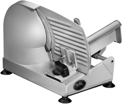 Zylo® Vleessnijmachine - Snijmachine Allessnijder -Vleessnijmachine Voor Thuis - Multifunctionele Snijmachine met Ø 190mm - 27x19x24cm - Zilver