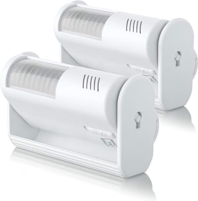 Bewegingsmelder met Alarm en Bel - Bewegingssensor Op Batterijen - Alarminstallatie Set van 2 - SEBSON Opritverklikker