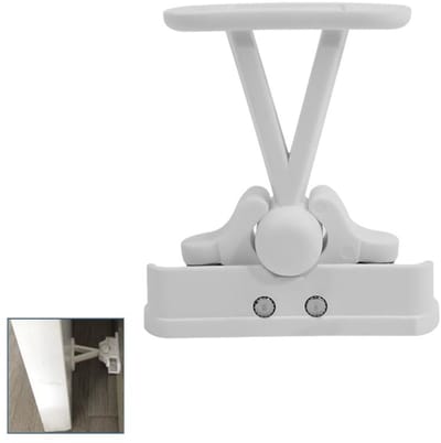 1 stuk - Caravan deurstopper - Zware vrachtwagen - RV veerpoot - T-type montageclip - voor RV kaststopper - Witte - 57×75×71mm