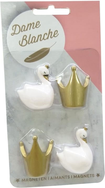 Atelier Pierre Dame Blanche Magneetjes Wit 4 Stuks