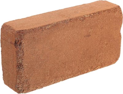 Kokosgrond Blok - Plantenvoeding - Planten Kweken - Hoge Compressie - 21 x 11.5 cm - Koffie