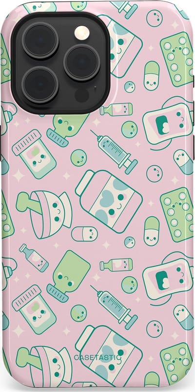 Casetastic Hoesje Geschikt voor Apple iPhone 15 Pro Max Magsafe - Stijlvolle Beschermende Duo-layer Case - Geneeskrachtig Roze