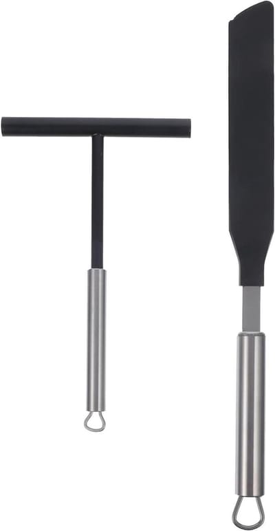 Pannenkoeken Spreider Set - Beslag Spreader - Bakken Maken - Roestvrij Staal - 2 Stuks - Zilver