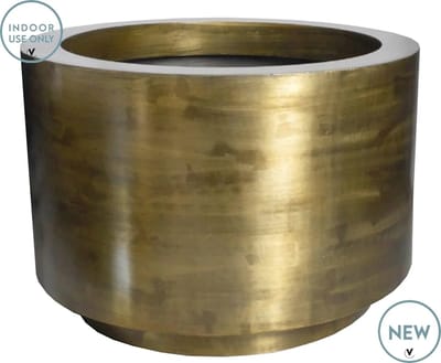 Bloempot Uyuni | Large | aged brass | Geborsteld goud / brons | Ø80 x H55 cm