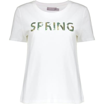 Geisha T-shirt T Shirt Spring Met Sequins 62376 41 Off-white Dames Maat - M