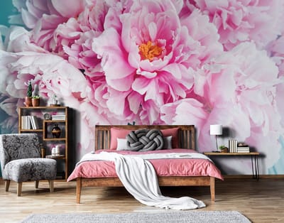Fotobehang - Bloem - Roze - Groot - Vliesbehang - (368 x 254 cm)