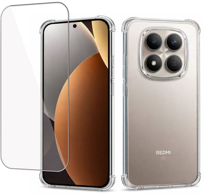 ChiGuard Hoesje + Screenprotector geschikt voor Xiaomi Redmi Note 15 5G – Gehard Glas – Shockproof Case – Transparant