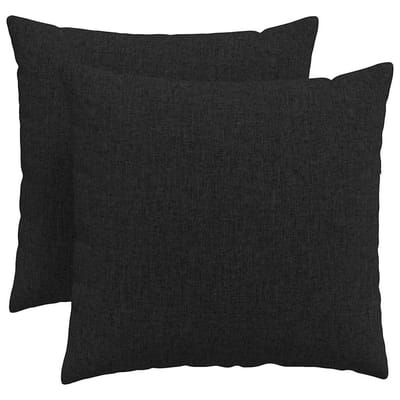 vidaXL - Zitkussens - 2 - st - Stof - Zwart - 50 - x - 50 - cm