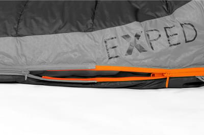 Exped Comfort -5° Mummie Slaapzak Oranje/Blauw M - Left